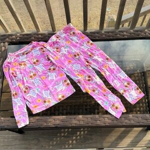 Posh Peanut Kids Pink Pajamas with Groovy Unicorns Size 5/6T
